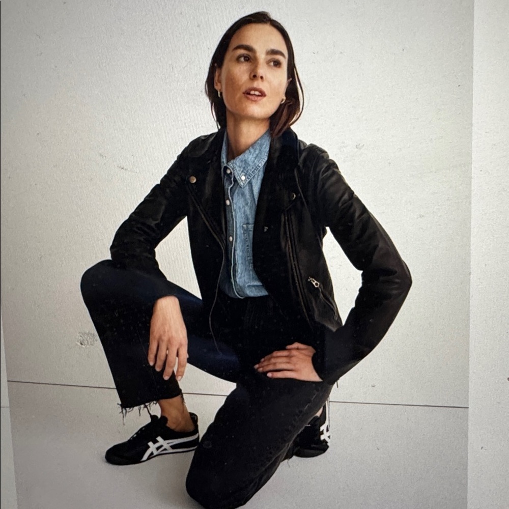 Madewell black leather jacket